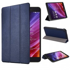 Asus Fonepad 8 FE380CXG 8" - PU Flip Cover Stand Protective Tablet Cover Case Support Sleep Wake Function - Dark Blue